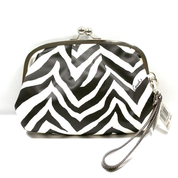 Coach Zebra Framed Wristlet/Clutch Bag 42988 Coach 42988