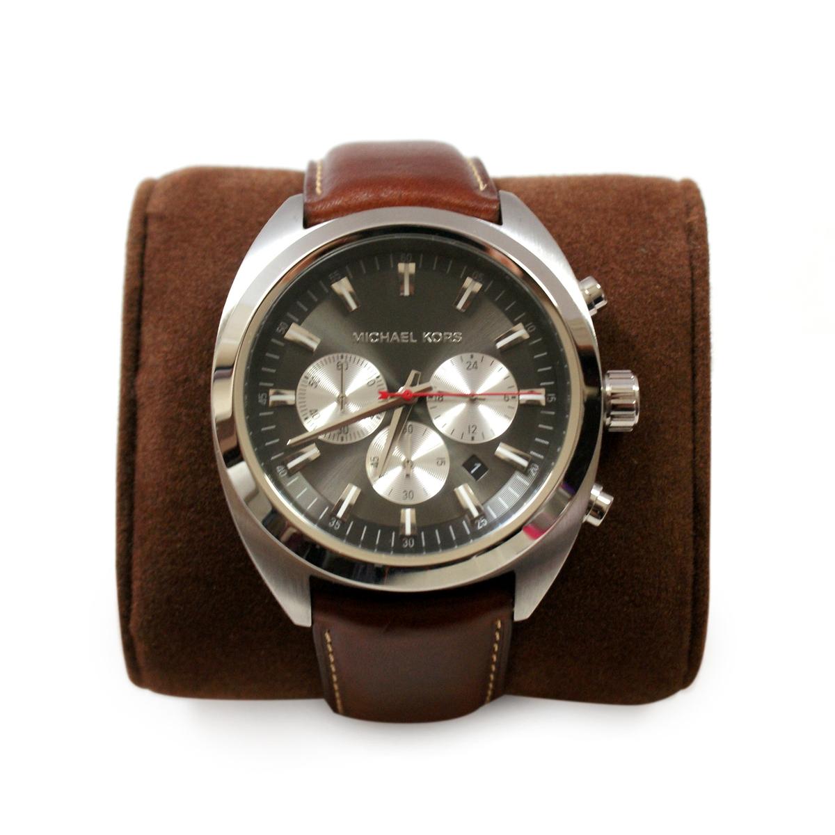 mens watch brown leather band