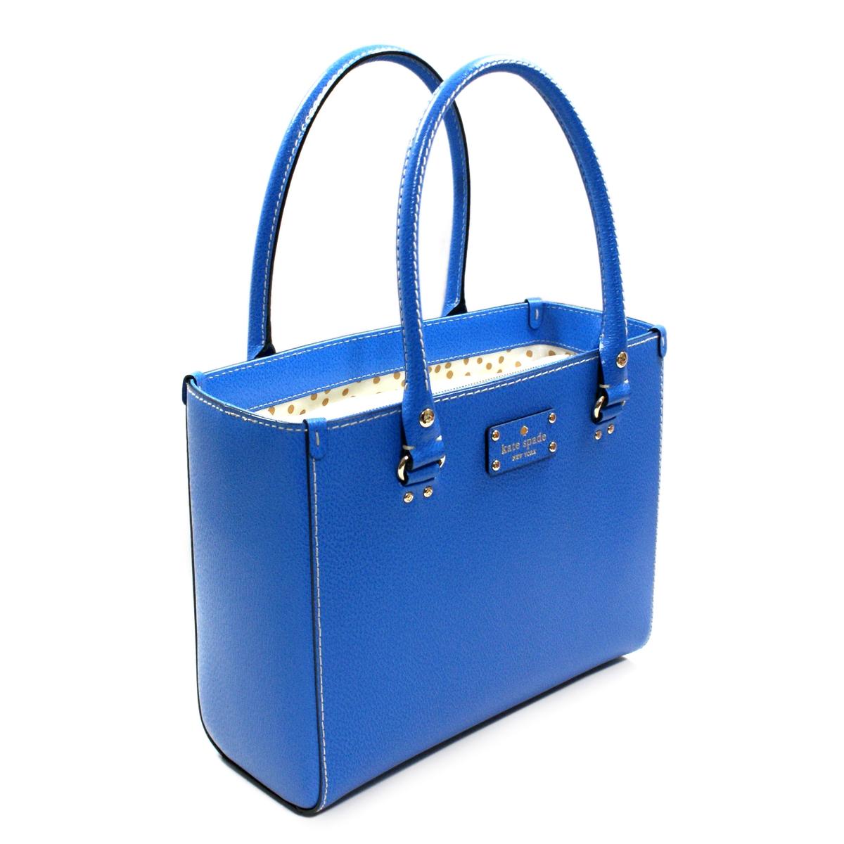 Kate Spade Quinn Wellesley Leather Satchel/ Handbag Omega Blue 