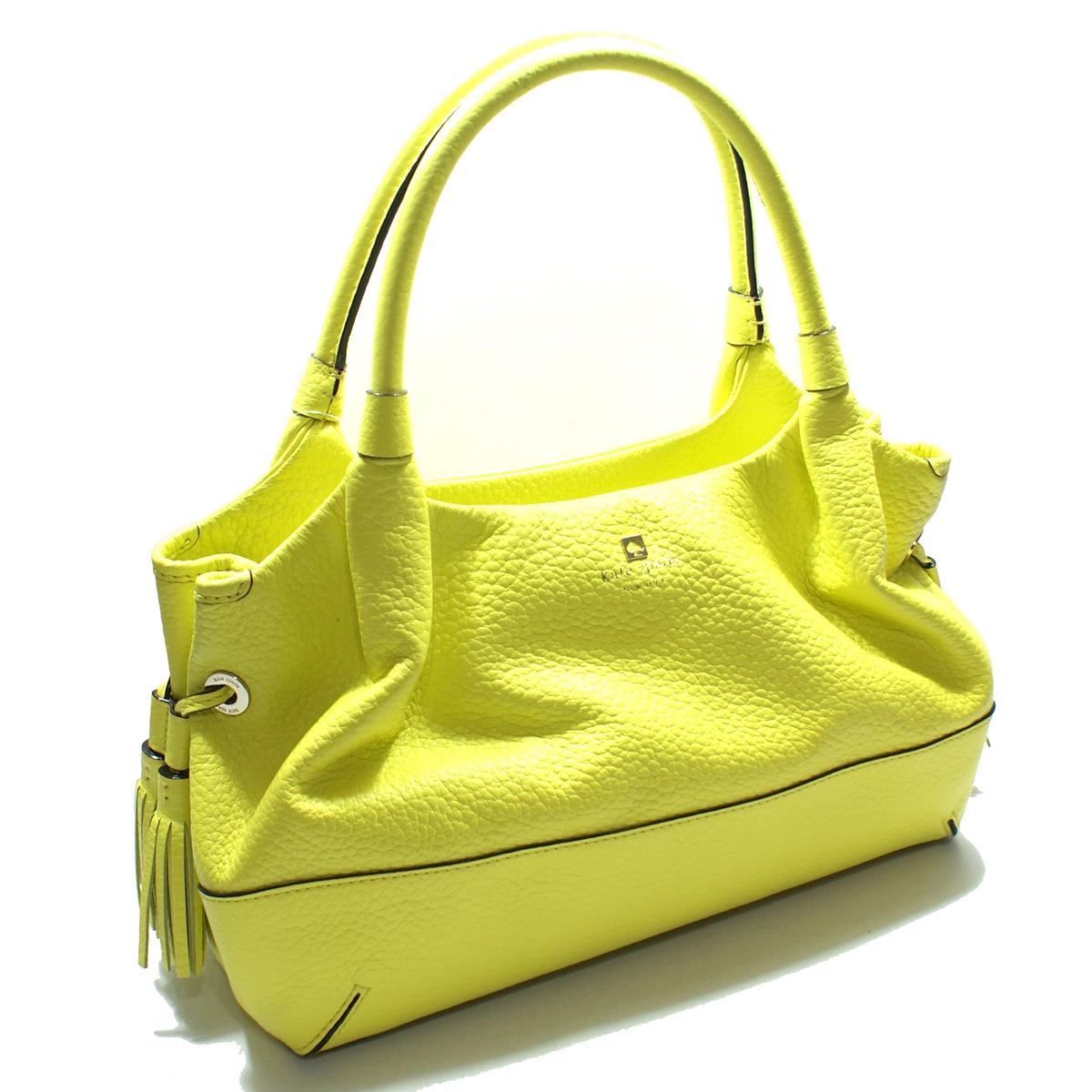 Kate Spade Stevie Southport Avenue Leather Yellow Iris Shoulder Bag