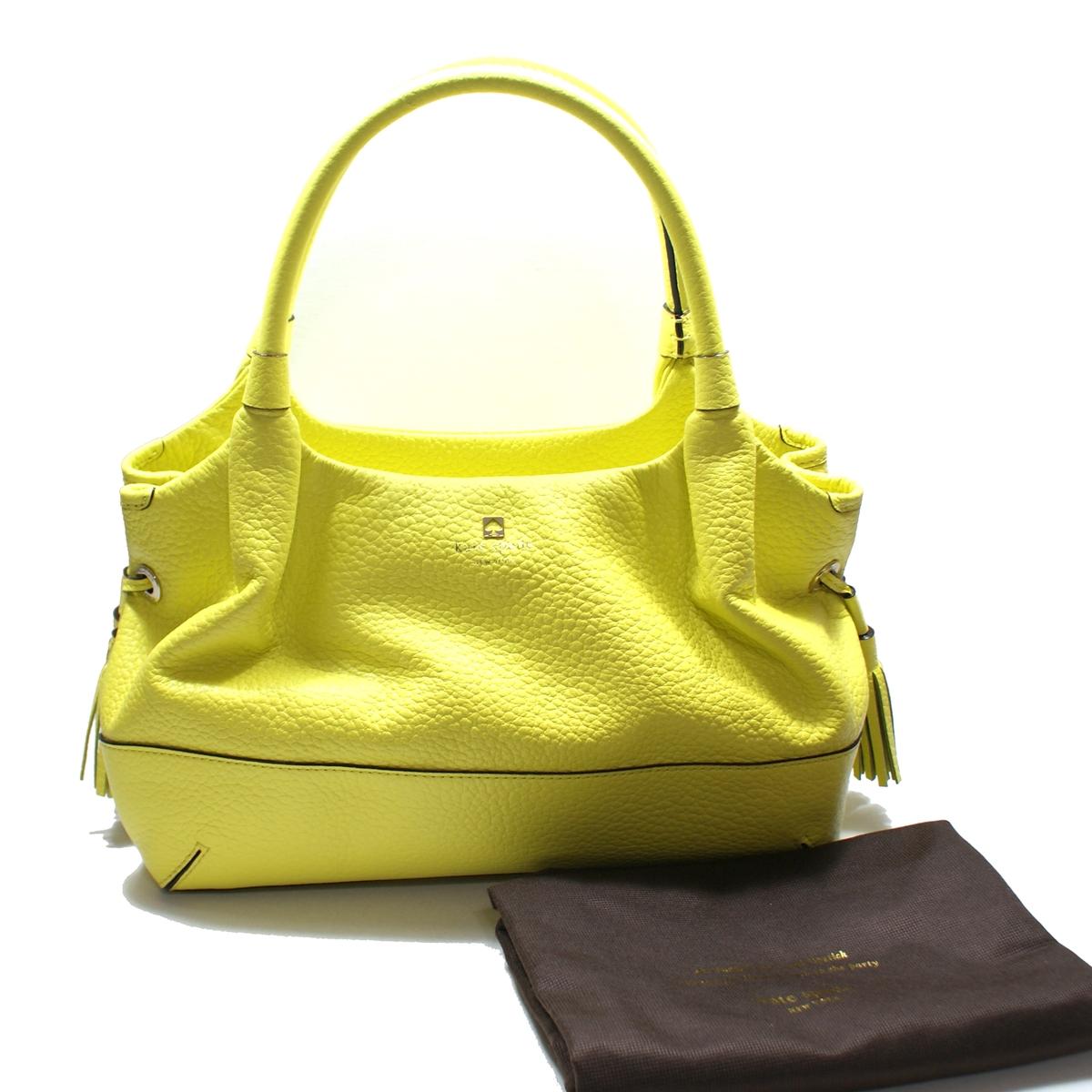Kate Spade Stevie Southport Avenue Leather Yellow Iris Shoulder Bag