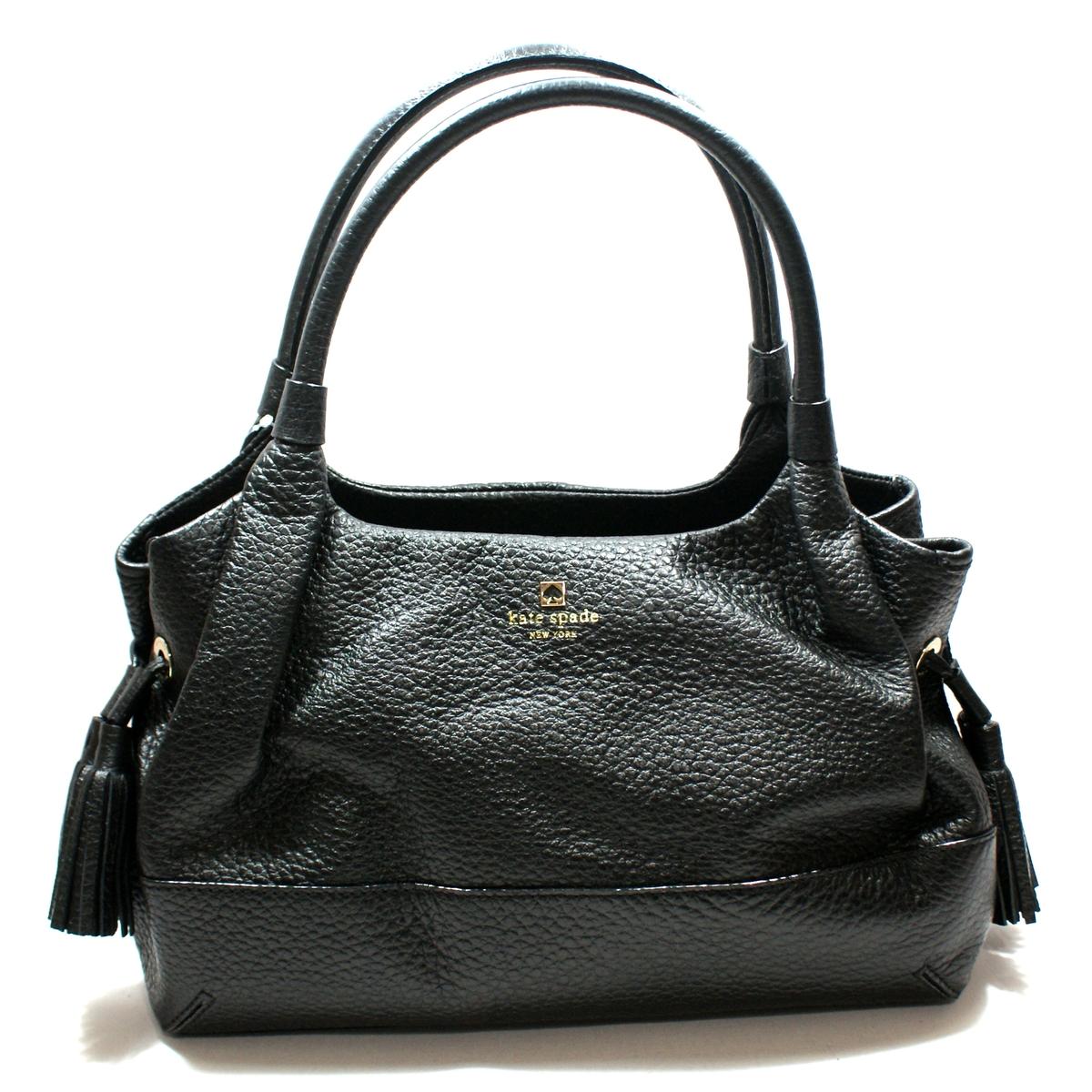 Kate Spade Black Leather Handbag Tote | semashow.com