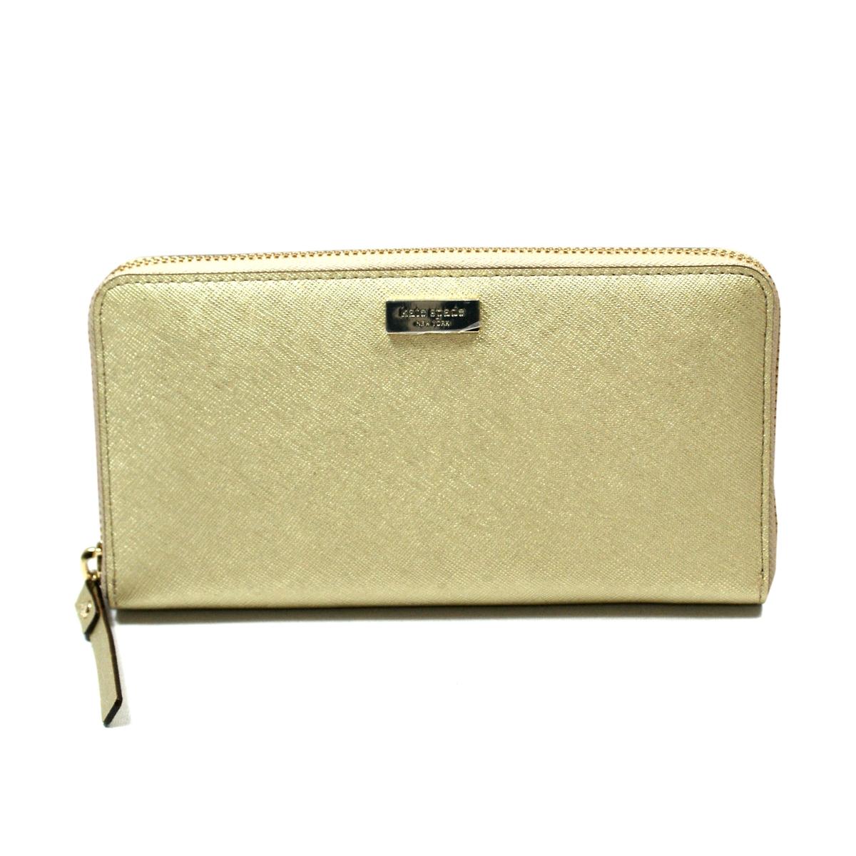 Kate Spade Neda Newsbury Lane Zip Around Wallet/ Clutch Gold WLRU1498