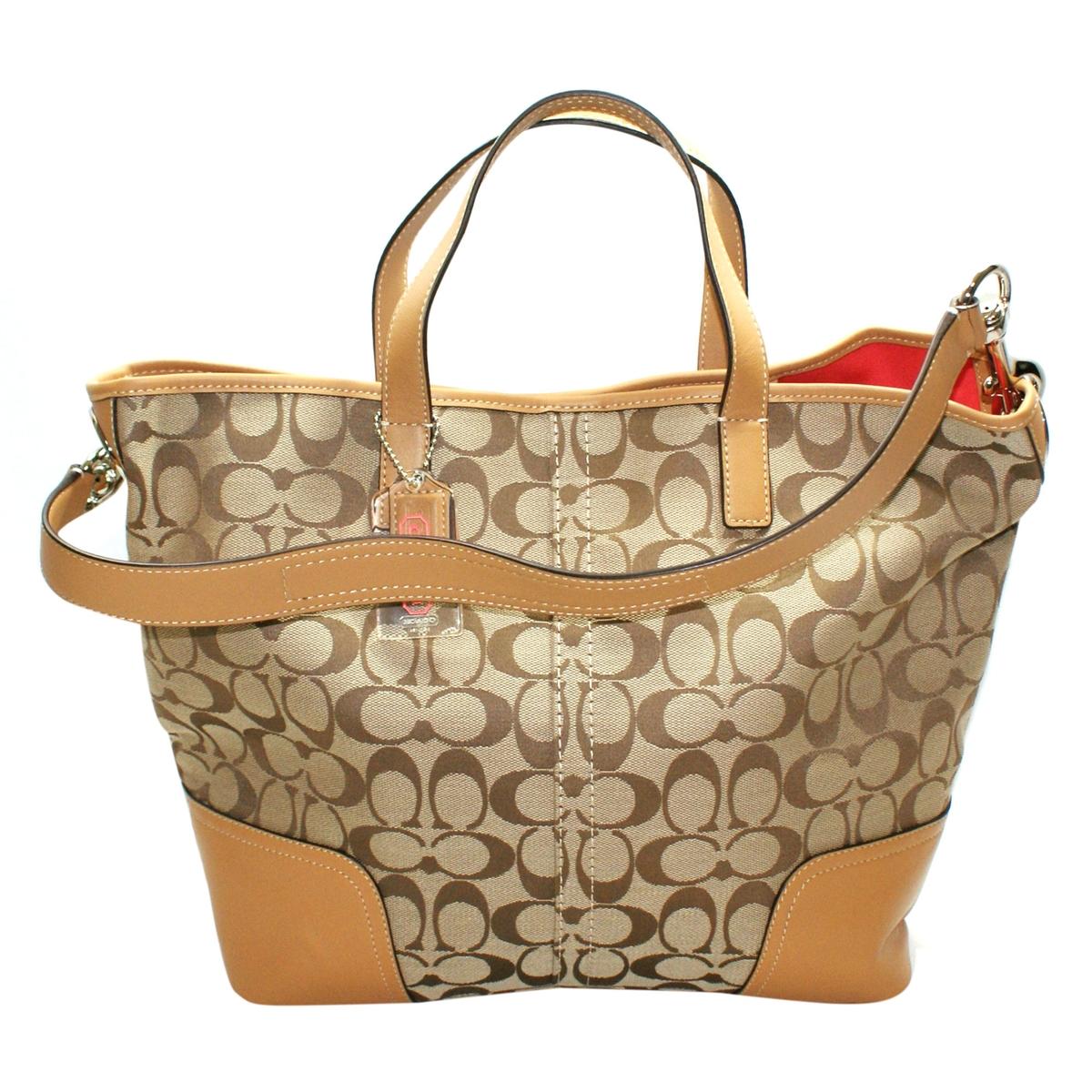 Coach Hadley Signature Duffle Hobo Bag Khaki #28981 | Coach 28981