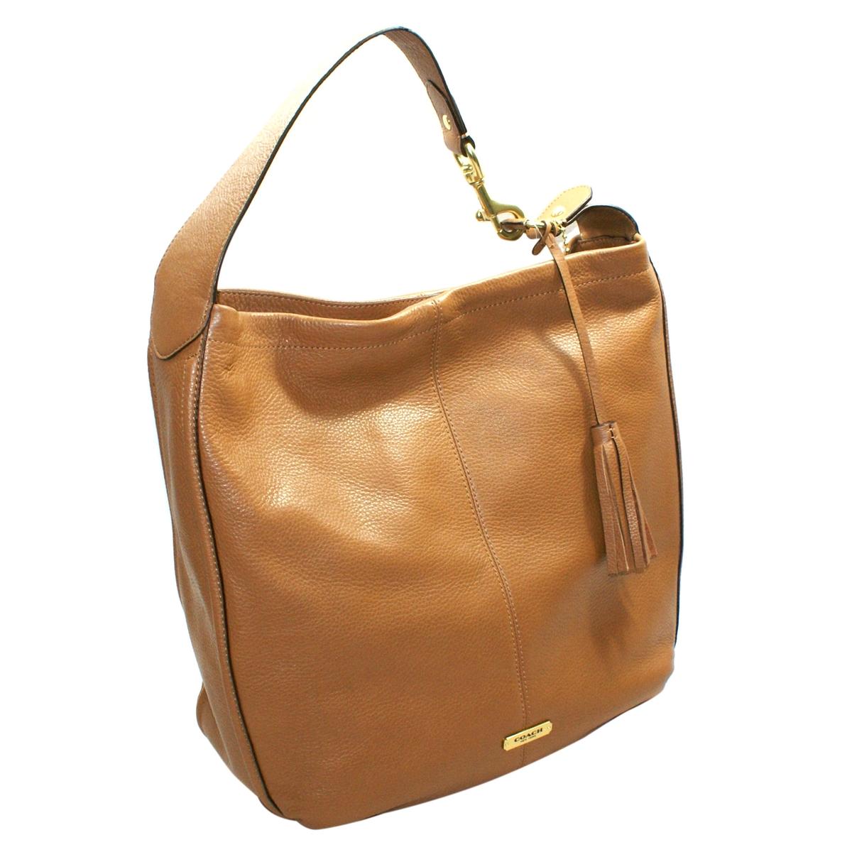 Home Coach Avery Leather Hobo Bag British Tan