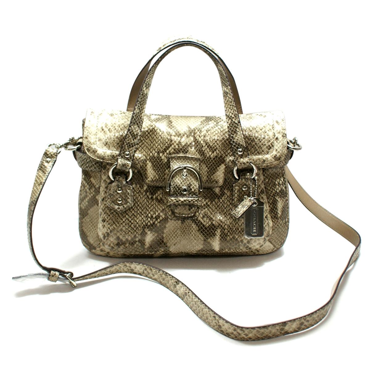 Coach Compton Exotic Leather Small Flap Satchel/ Swing/ Crossbody Bag #27895 | Coach 27895