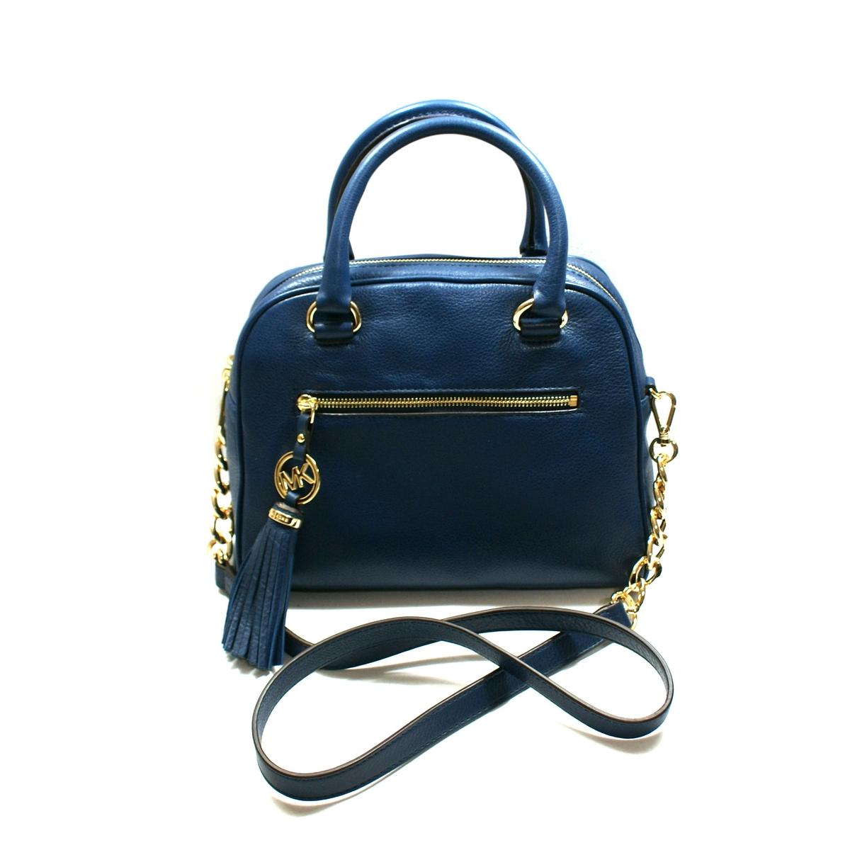 Michael Kors Knox Tassel Genuine Leather Medium Satchel/ Crossbody Bag