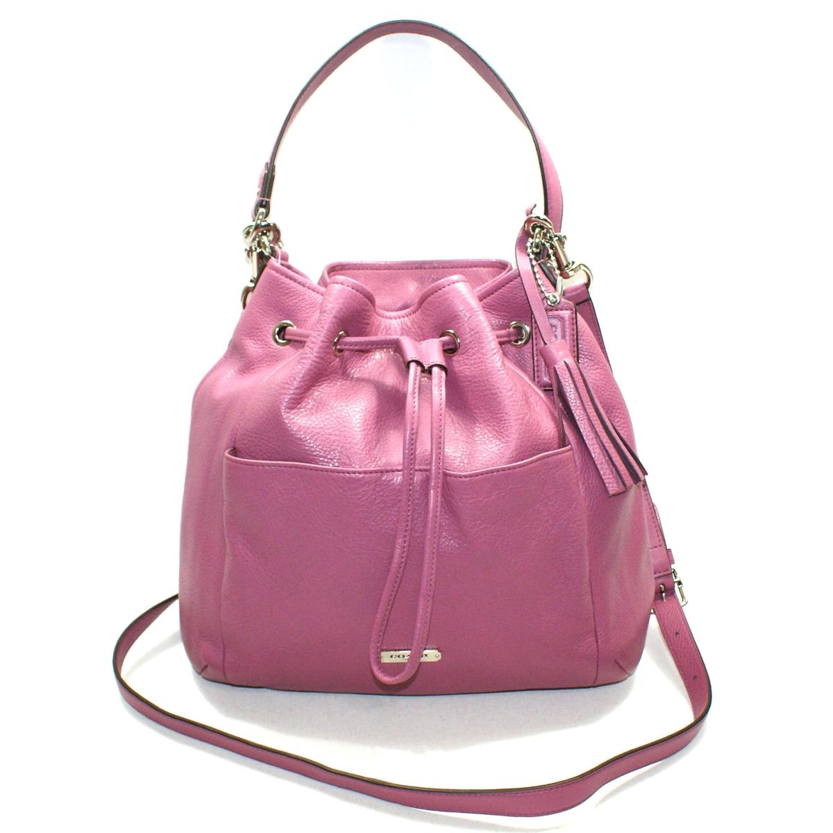 Coach Avery Leather Drawstring Handbag/ Swing Bag Rose 27003 Coach 27003