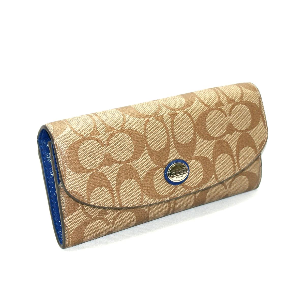 coach signature envelope wallet