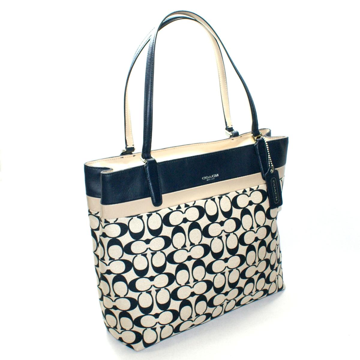 Coach Printed Signature Small Tote Navy #29426 | Coach 29426