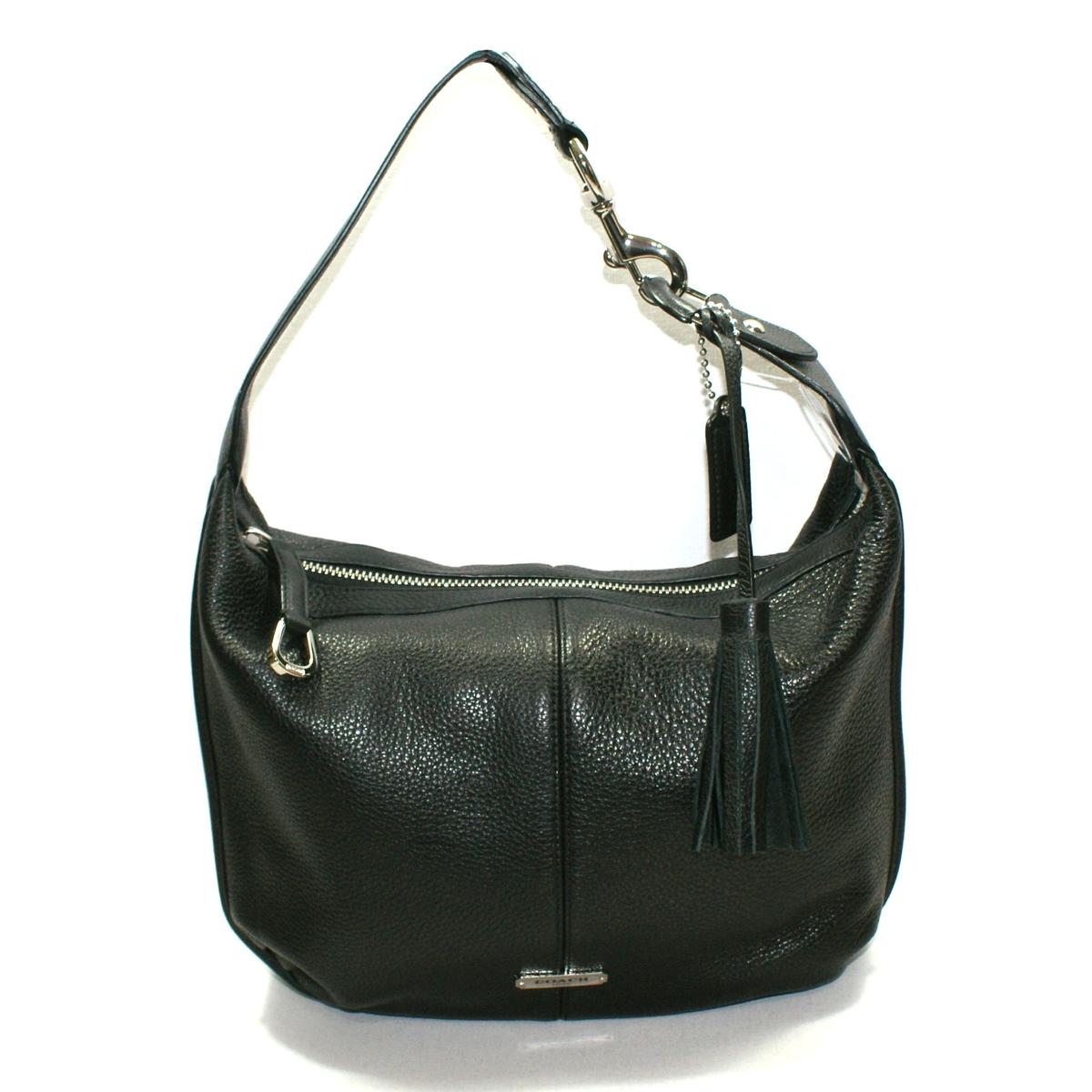 Coach Avery Leather Small Hobo Bag Black #23960 | Coach 23960