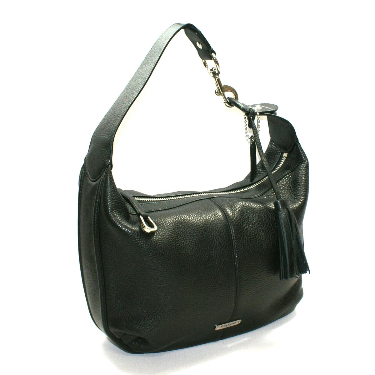 Coach Avery Leather Small Hobo Bag Black #23960 | Coach 23960