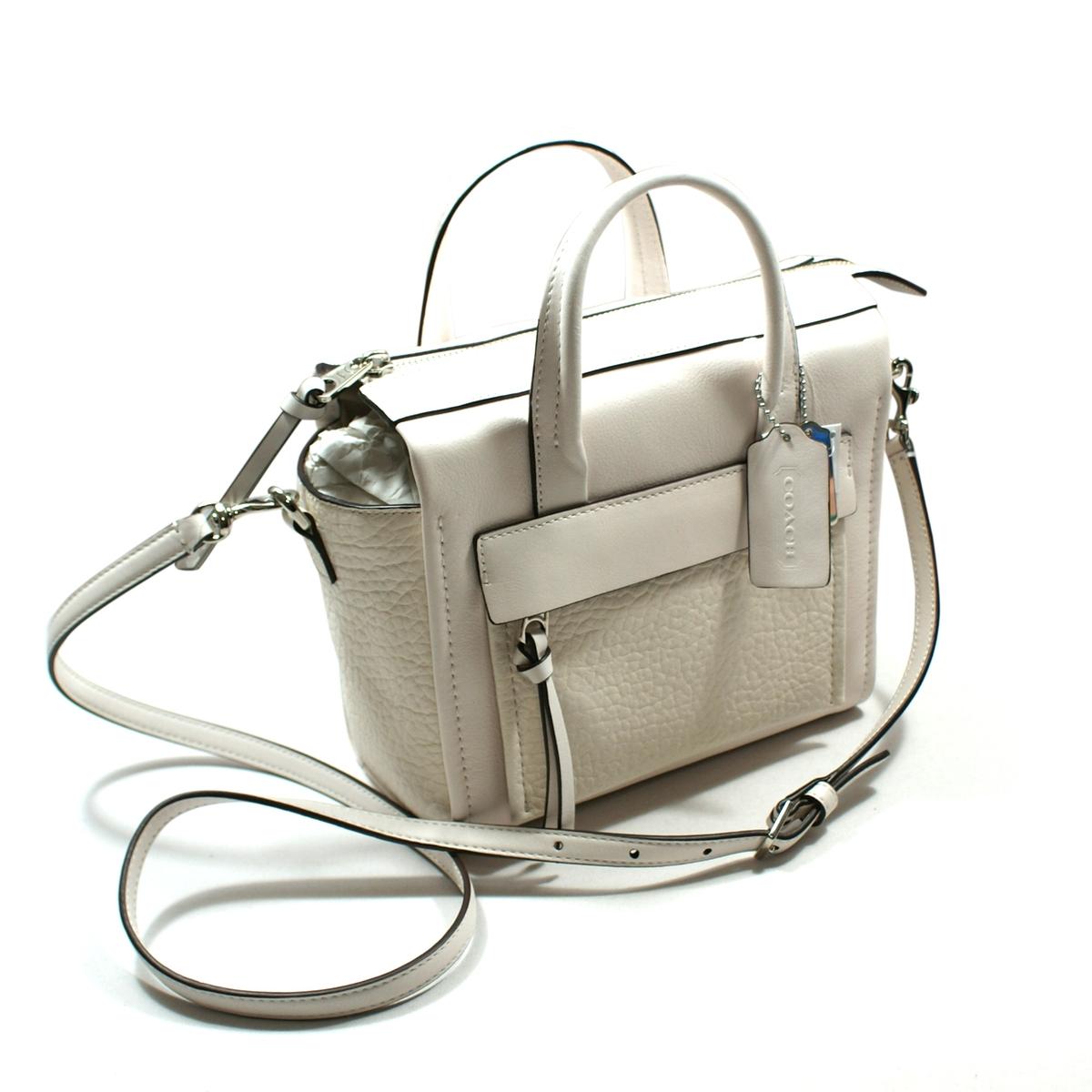 Coach Bleeker Leather Mini Riley Handbag/ Crossbody Bag Parchment