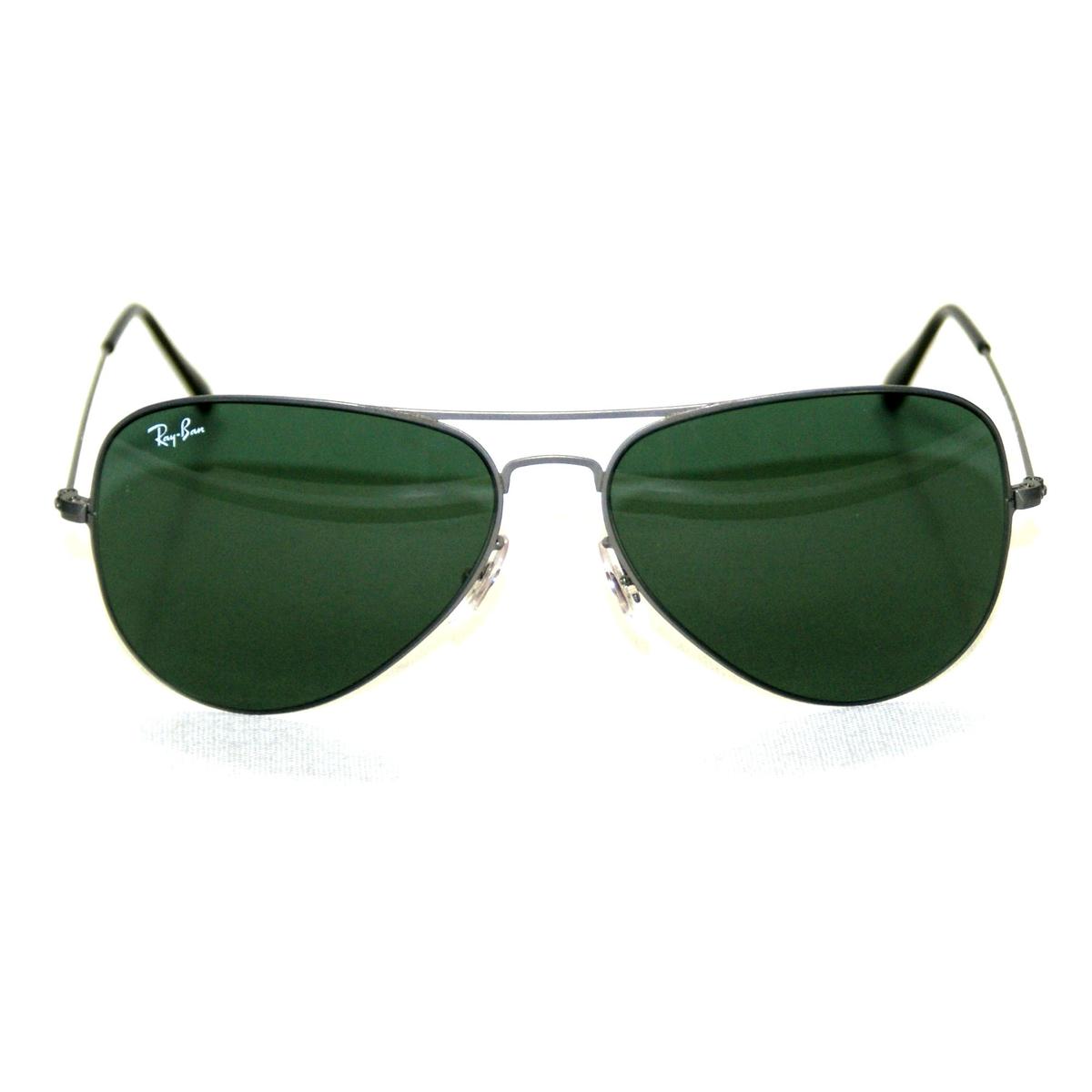Ray Ban Aviator Flat Gunmetal Sunglasses RB3513 147/71 58 15 3n Ray