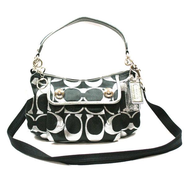 Coach Poppy Signature Lurex Groovy Shoulder/Swing Bag #14438
