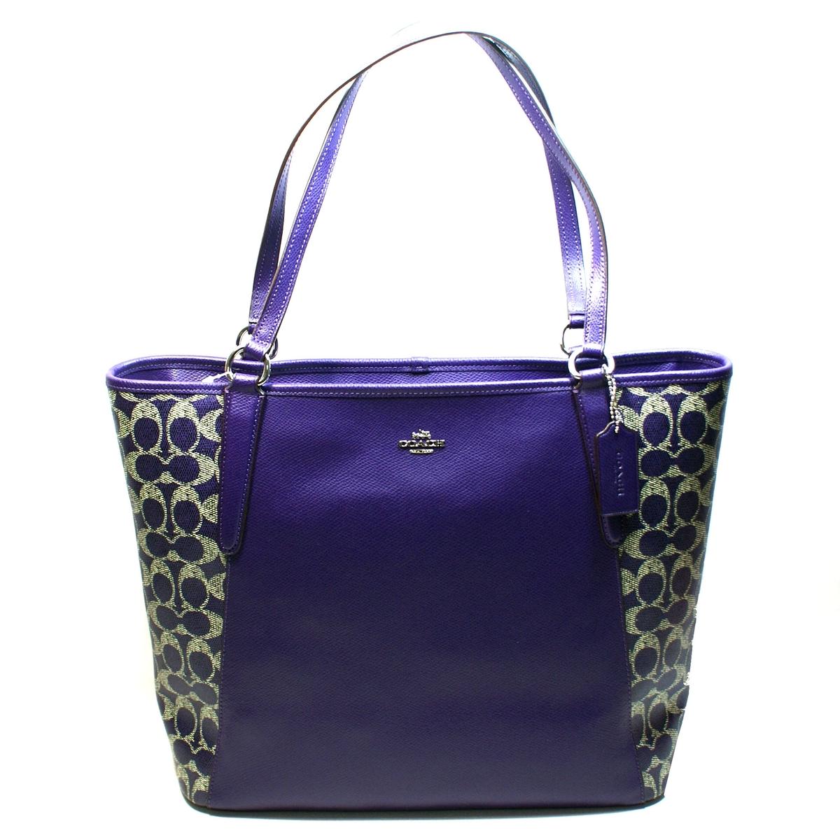 Coach Saffiano PVC Bailey Tote Violet 33480 Coach 33480