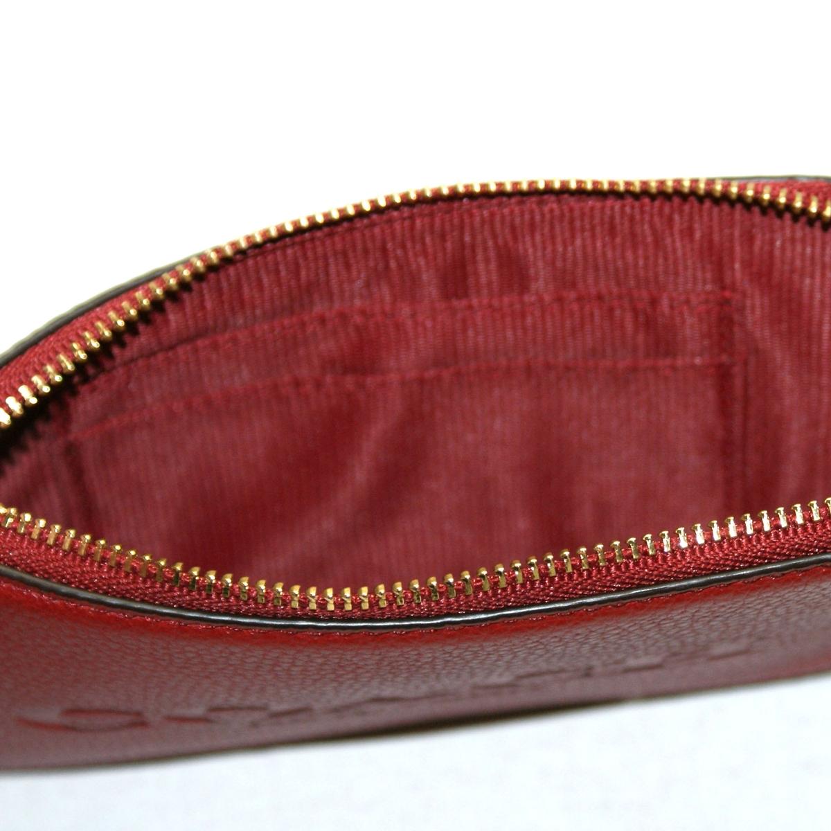 Coach Leather Hangtag Multi Function Case/ Iphone 4,5,5S Case Red