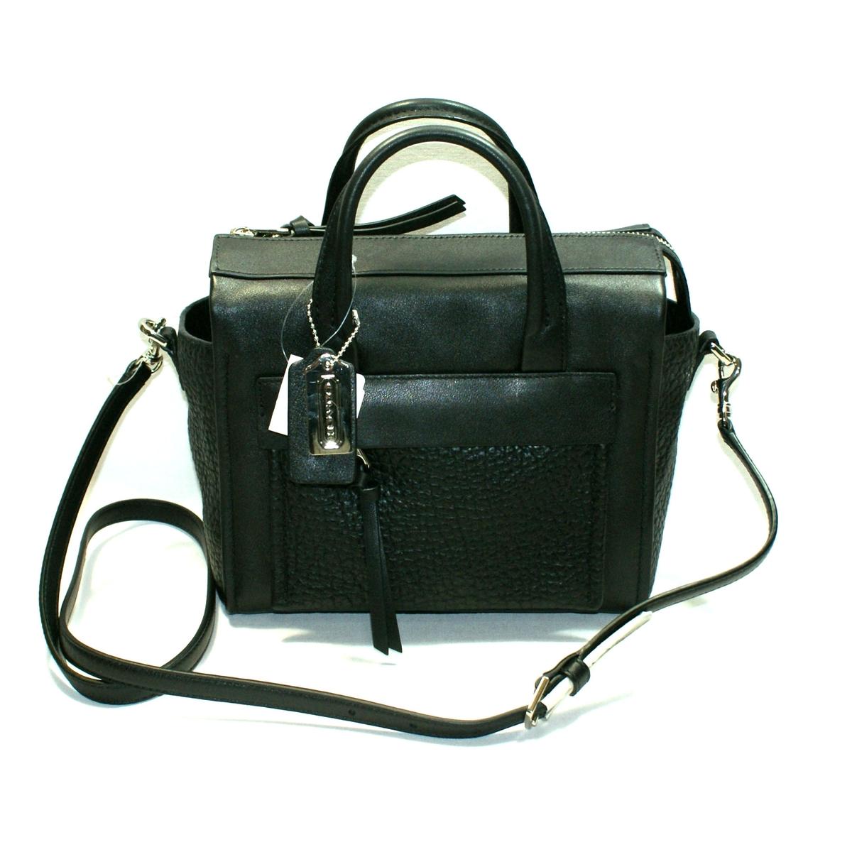 Coach Bleeker Leather Mini Riley Handbag/ Crossbody Bag Black #27923 | Coach 27923