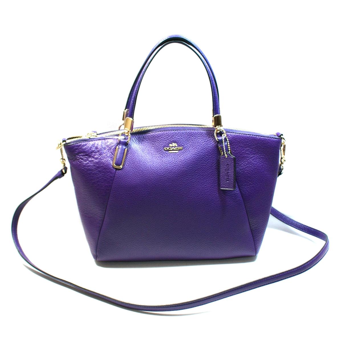 Coach Pebbled Leather Small Kelsey Violet Handbag/ Crossbody Bag #33733 | Coach 33733