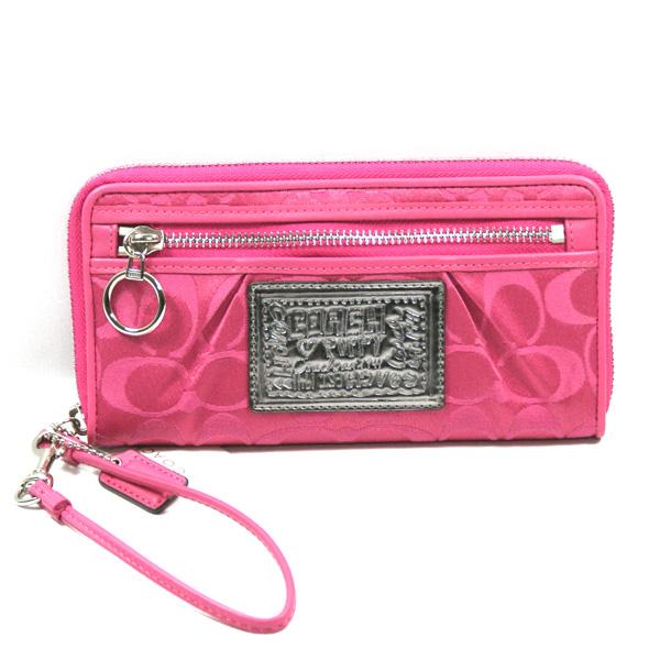 Coach Poppy Signature Zip Around Wallet/Wristlet #42884 | Coach 42884