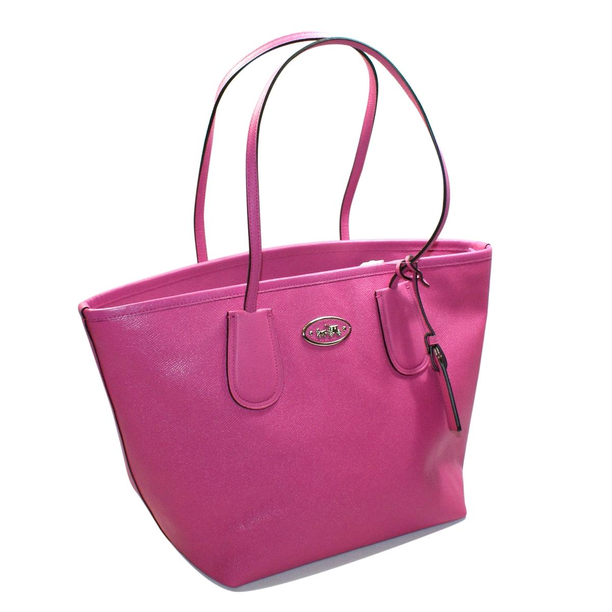 Coach Crossgrain Taxi Zip Top Tote Fuchsia #33915 | Coach 33915