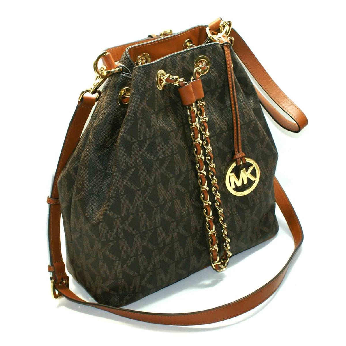 Michael Kors Frankie Large Drawstring Convertible Shoulder Bag/ Crossbody Bag Brown #30H4GFKL3B ...