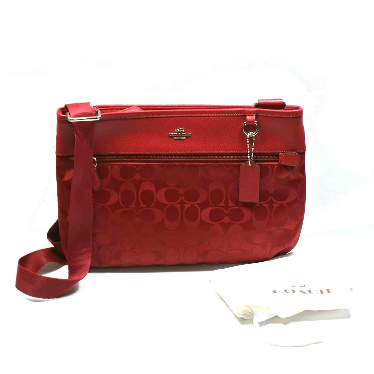 Coach Signature Nylon Crossbody Flat Bag