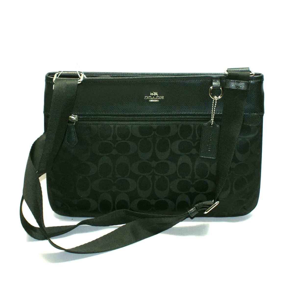 Coach Signature Nylon Spencer Crossbody Bag Black #33483 | Coach 33483