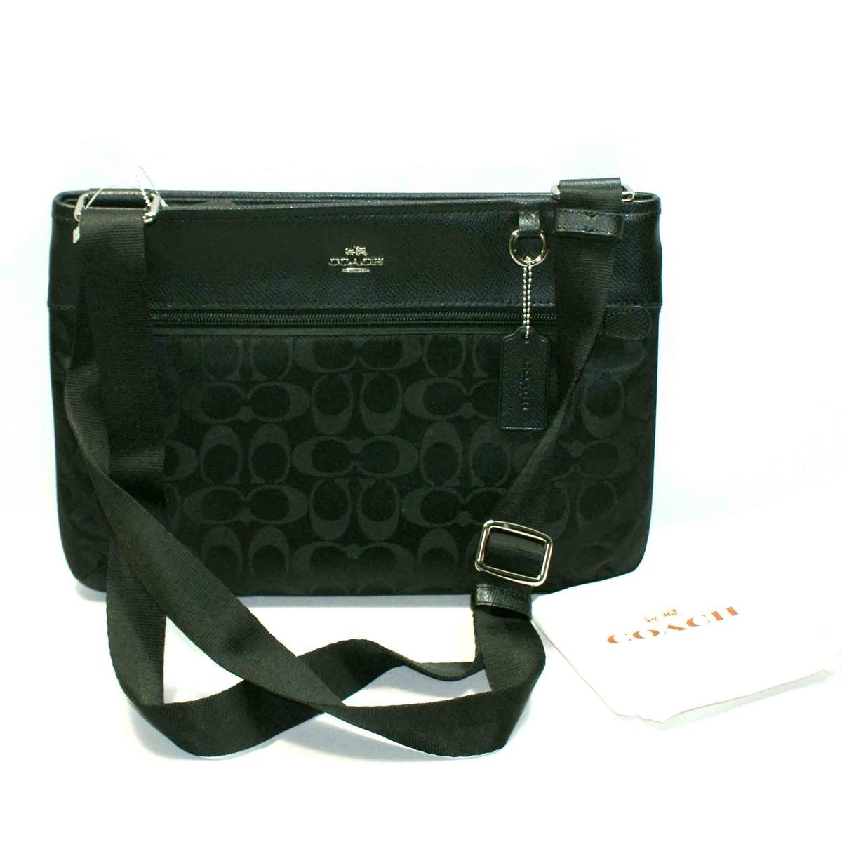 Coach Signature Nylon Spencer Crossbody Bag Black #33483 | Coach 33483