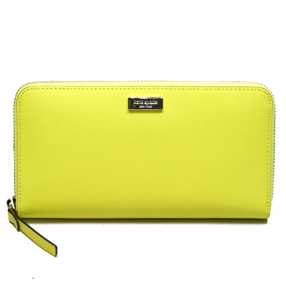 Kate Spade Neda Newsbury Lane Zip Around Wallet/ Clutch Yellow 