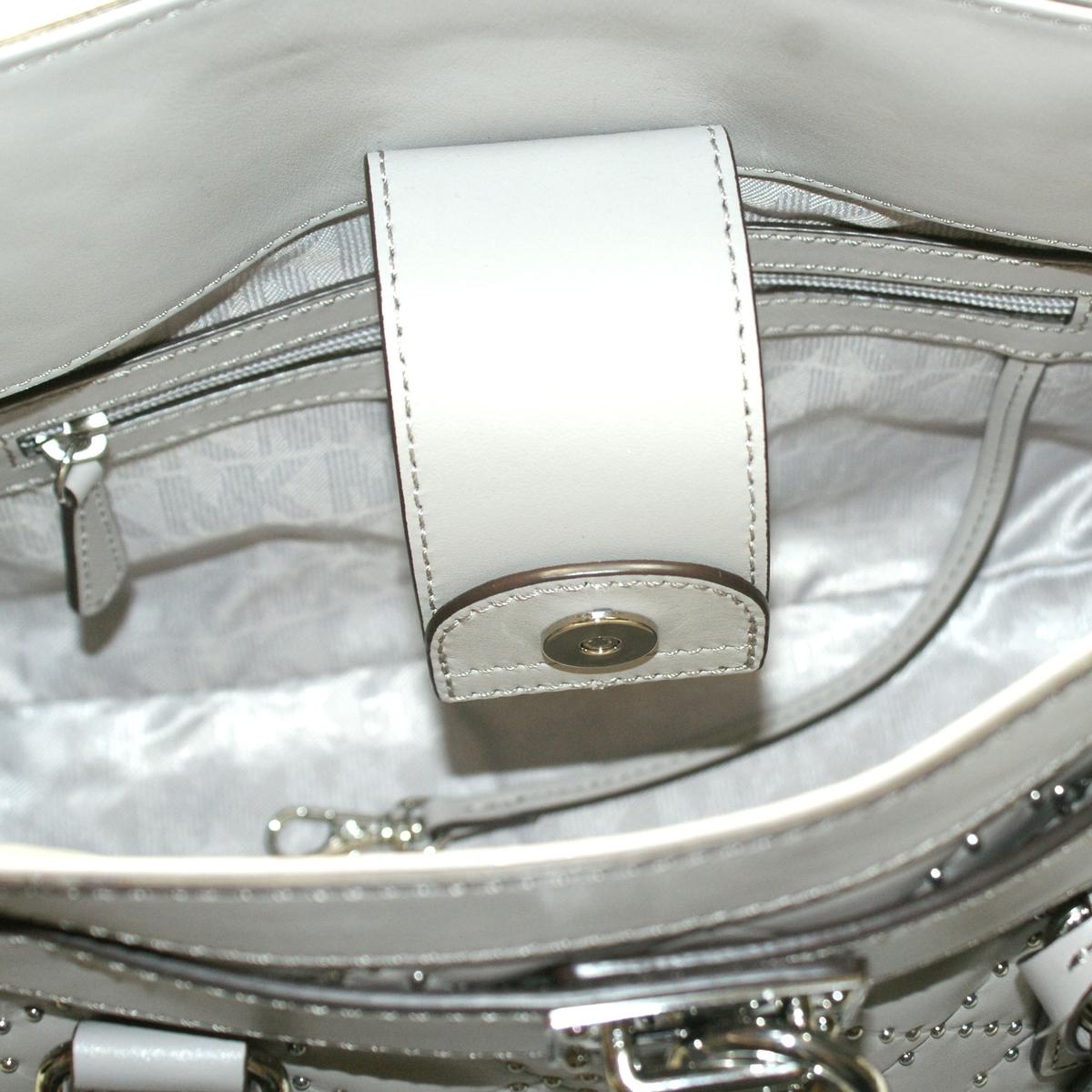 Michael Kors Hamilton Microstud Genuine Leather Quilted East West