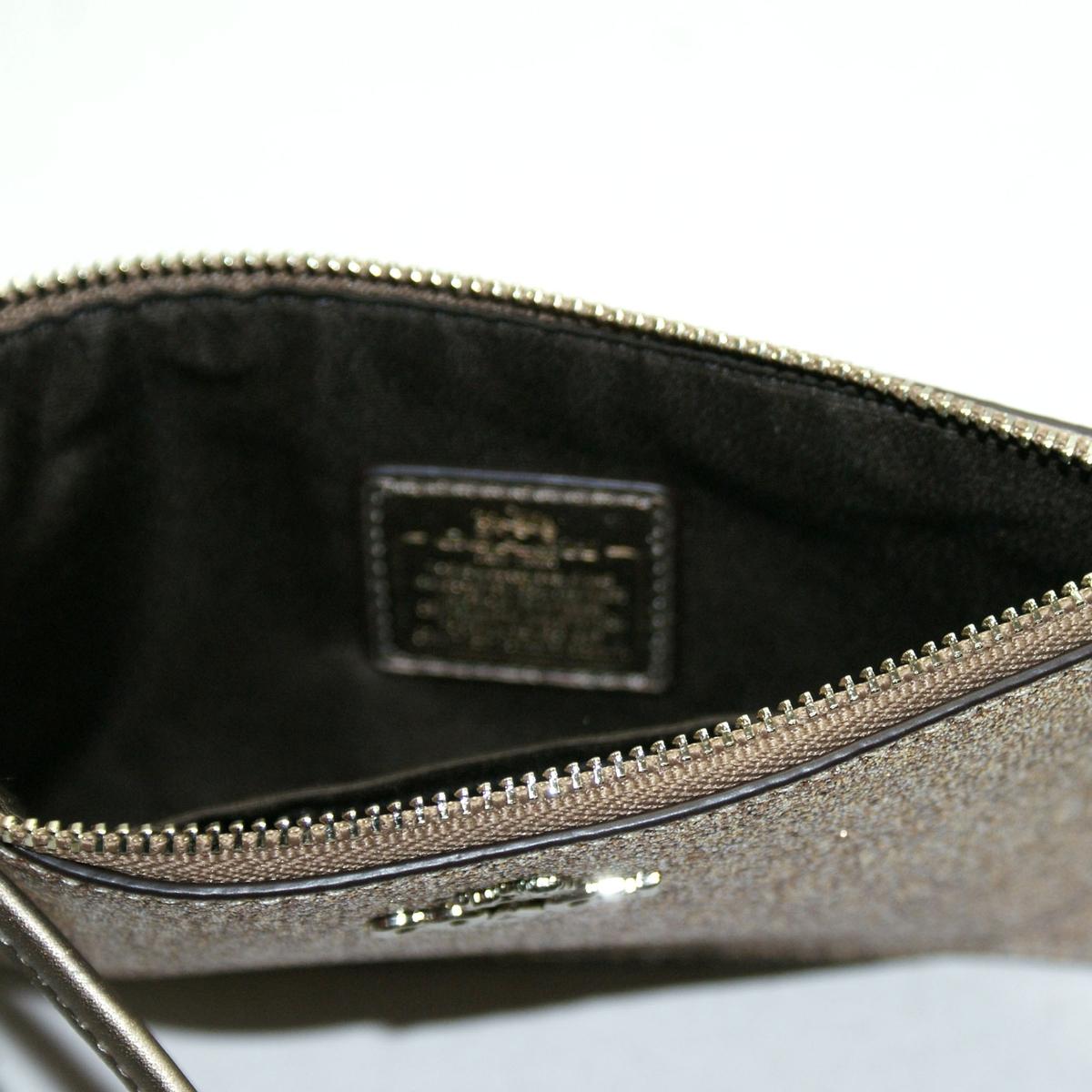 Coach Glitter Small Wristlet Gold 64757B Coach 64757B