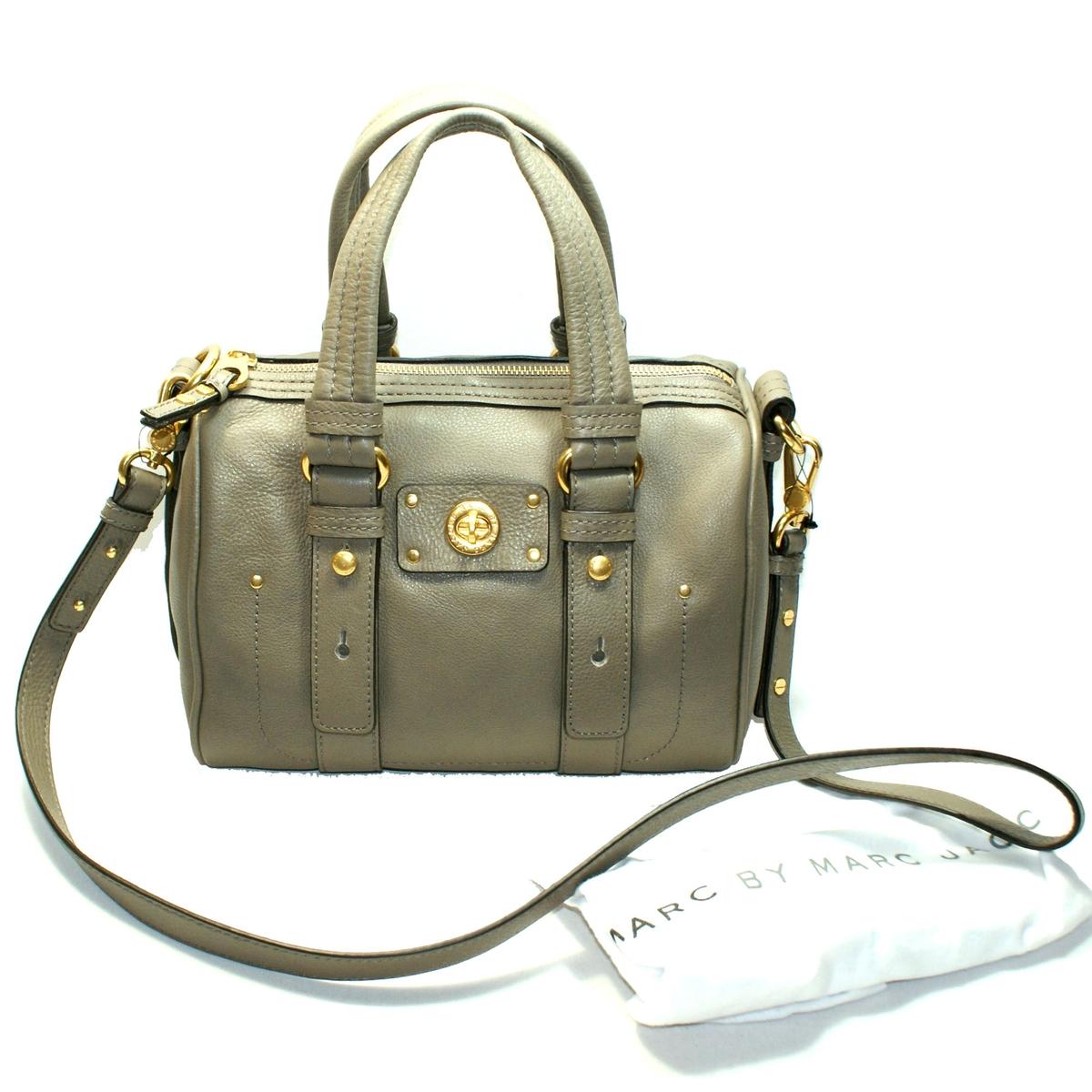 Marc By Marc Jacobs Puma Taupe Leather Satchel/ Crossbody Bag M0006282