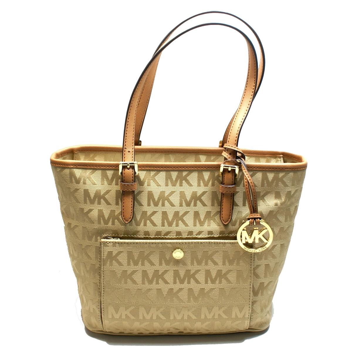 mk jet set snap pocket tote