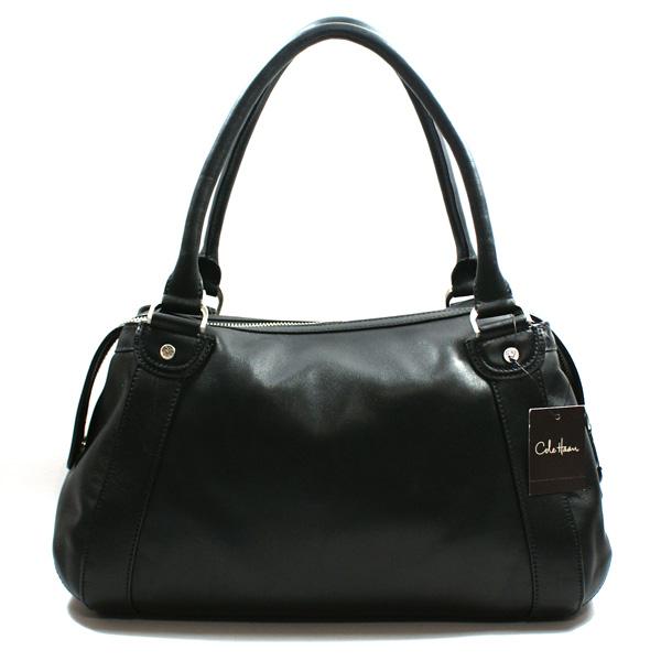 Cole Haan Newbury Street Unit Small Zip Black Satchel Bag B24663