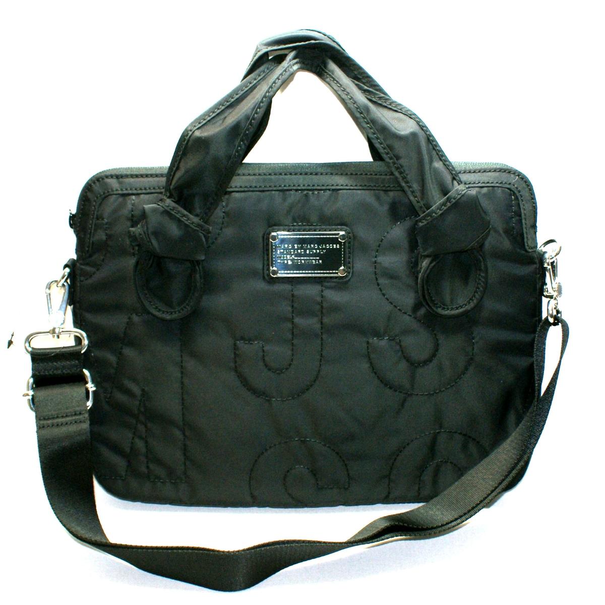 Marc By Marc Jacobs Black Nylon 13 Inch Laptop Bag/ Messenger Bag 