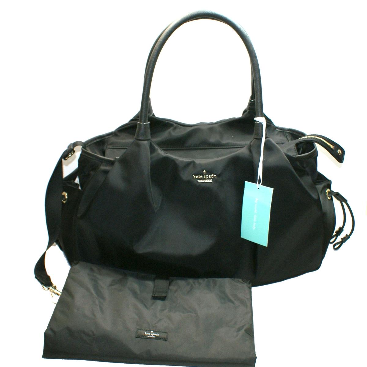 Kate Spade Stevie Baby Bag Classic Nylon Black Diaper Bag PXRU6134