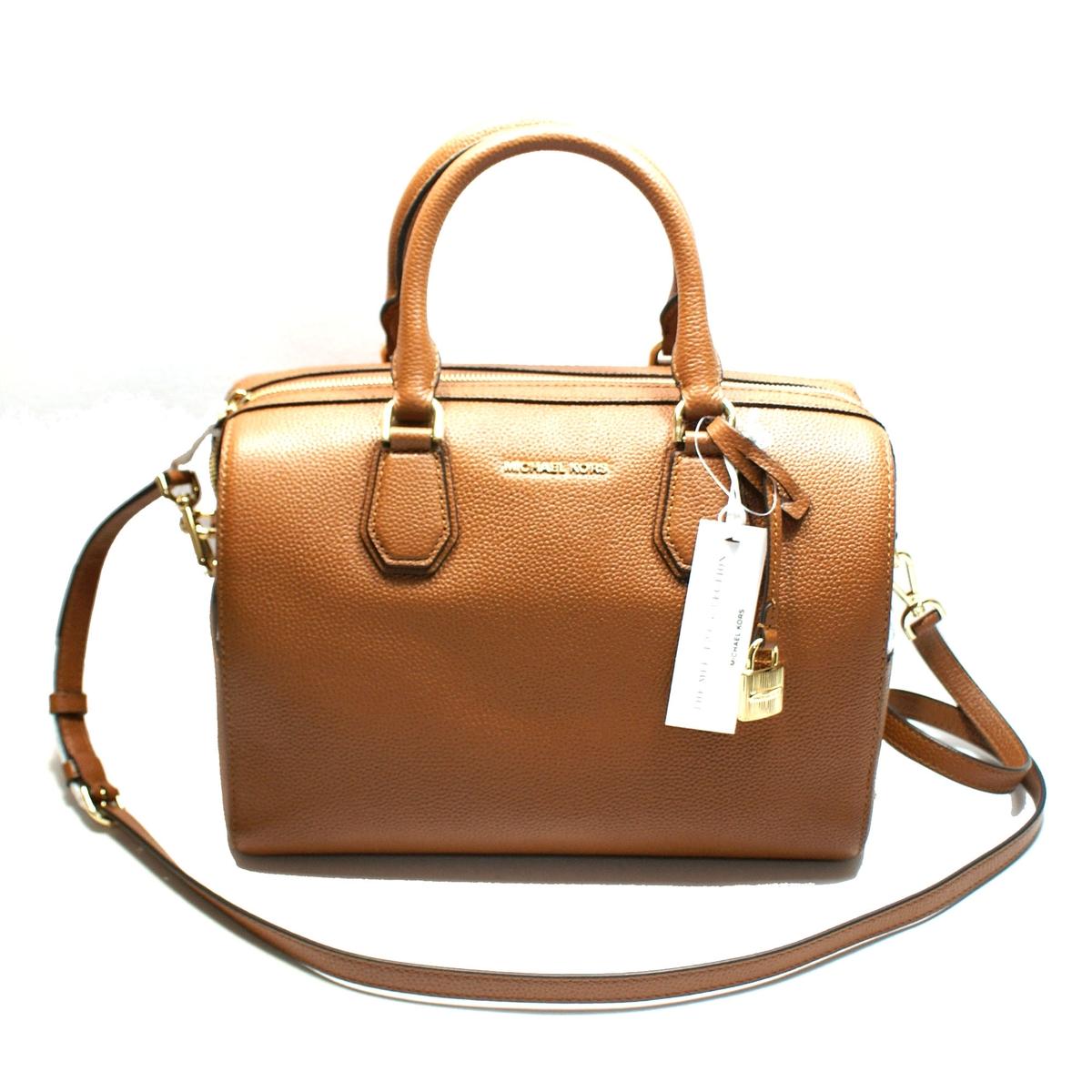 Michael Kors Mercer Medium Duffle Leather Luggage Satchel/ Crossbody