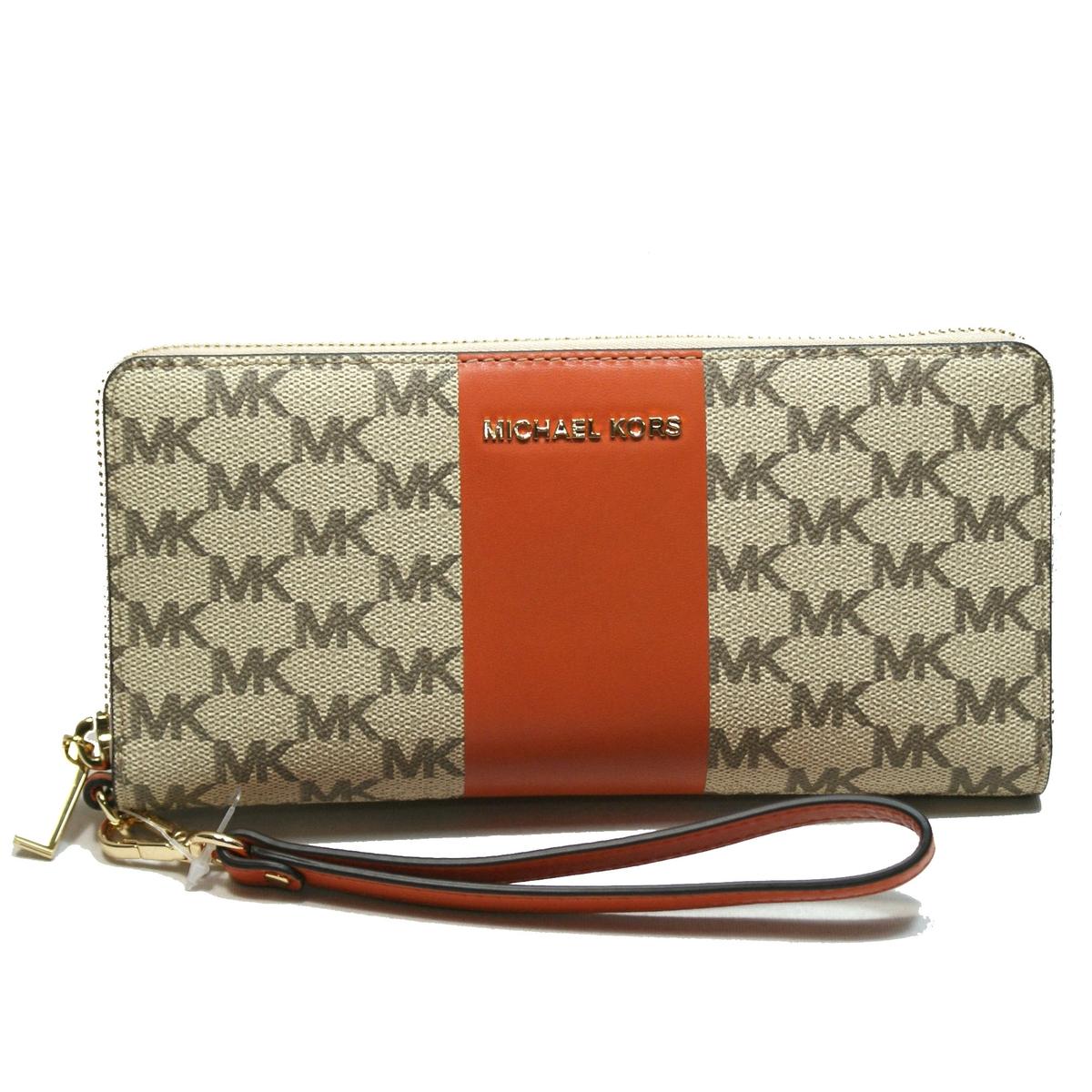 michael kors center stripe wristlet