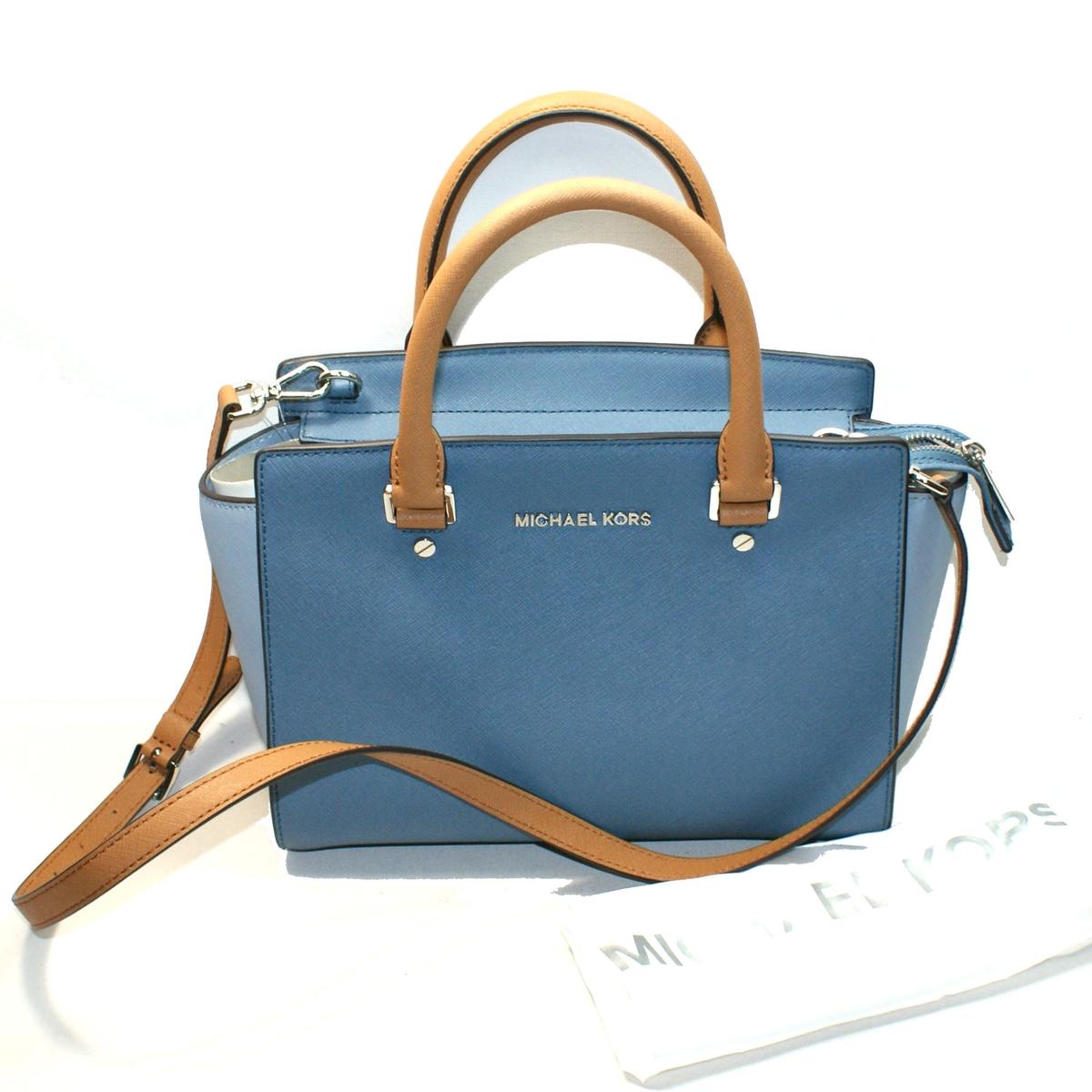 michael kors dark denim handbag