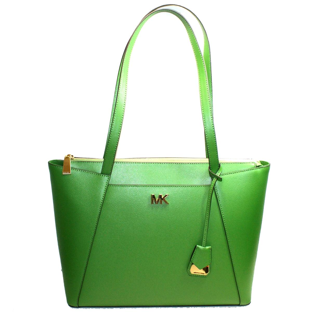 Michael Kors Maddie East West Leather Medium Tote Bag True Green