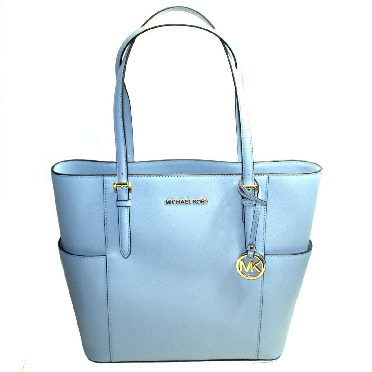 michael kors blue leather purse