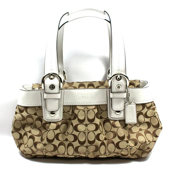 バッグ Coach Signature Soho Bag Champagne Gold Coach Soho Pleated Signature Tote #13742 | Coach 13742