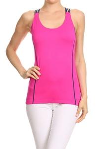 ZwappWomen Pink Seamless Tank Top Activewear Size L/XL