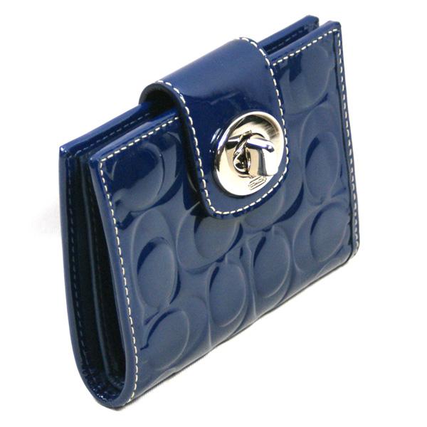 coach wallets navy