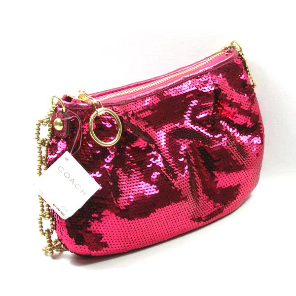 Coach Poppy OCC Magenta Sequin Pouch/ Evening Bag #14368 | Coach 14368