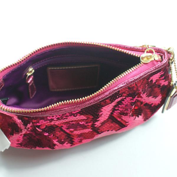 Coach Poppy OCC Magenta Sequin Pouch/ Evening Bag #14368 | Coach 14368