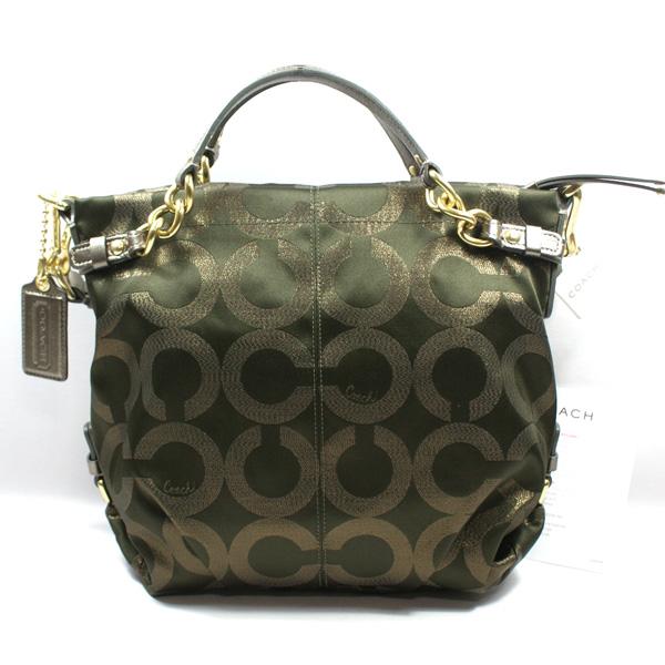 Coach Opt Art Lurex Brooke Handbag/ Shoulder Bag Olive 14144 Coach 14144