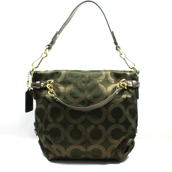Coach Opt Art Lurex Brooke Handbag/ Shoulder Bag Olive 14144 Coach 14144