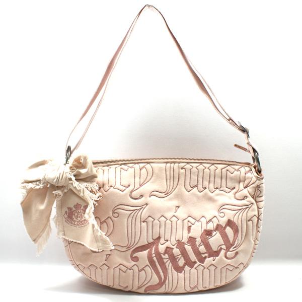 Juicy Couture Powder Pink Velvet Shoulder Bag/ Crossbody Bag YHRU1616
